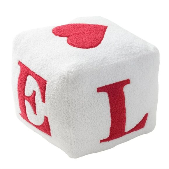 At Home Love Dice-Shaped Sherpa Accent Throw Pillow - Picture 2 of 8